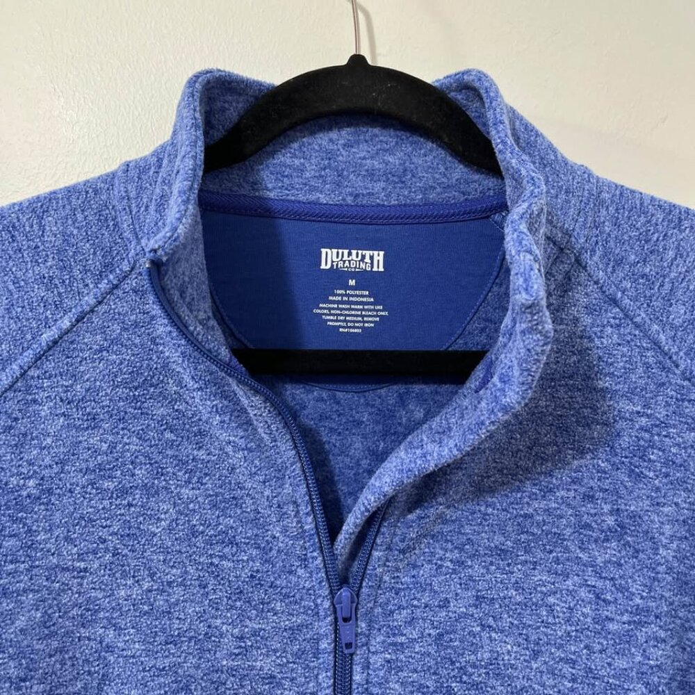 Duluth Performance Fleece Outdoor Warm Soft Blue Full Zip Up Jacket [Size M] - Picture 3 of 10